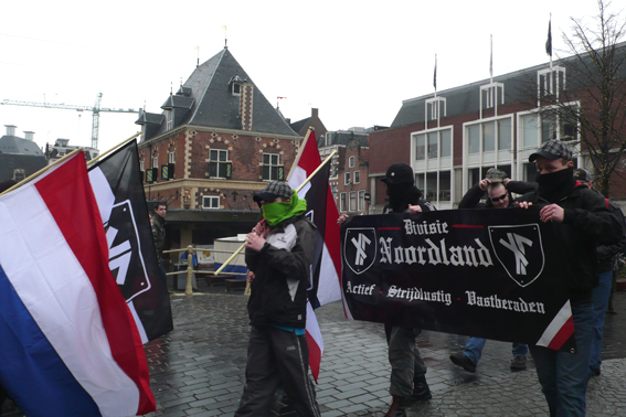 Divisie Noordland demonstreert tegen AFA en de PVV in Groningen, 2011